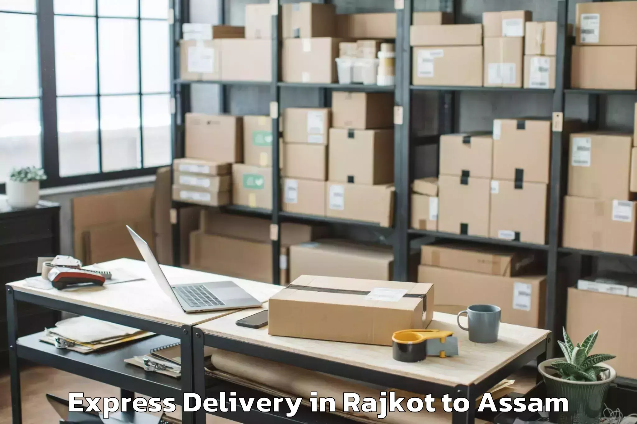 Expert Rajkot to Umrangso Express Delivery